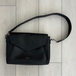 Mina Baie Black and Gold Audrey Leather Diaper Bag